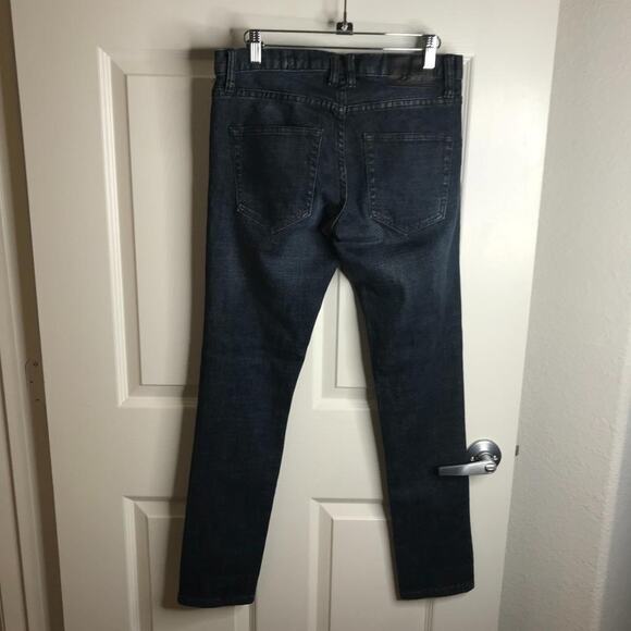 Rude XXX Men's Button Fly Skinny Jeans Dark Blue ~ Size 28x32 - Picture 5 of 9